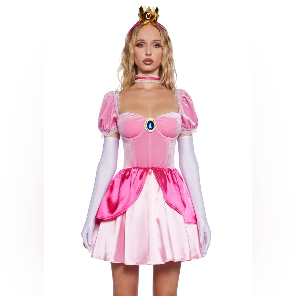 Dolls Kill Pink Princess Peach Dress